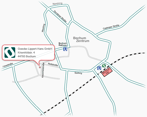 Anfahrt zur Goecke-Lippert-Hans Steuerberatungsgesellschaft mbH